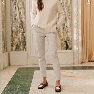 Camel and ecru houndstooth check Clara Sézane trousers